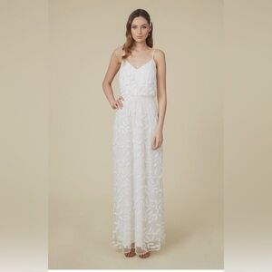 NWT WAYF Beaded White Wedding Dress